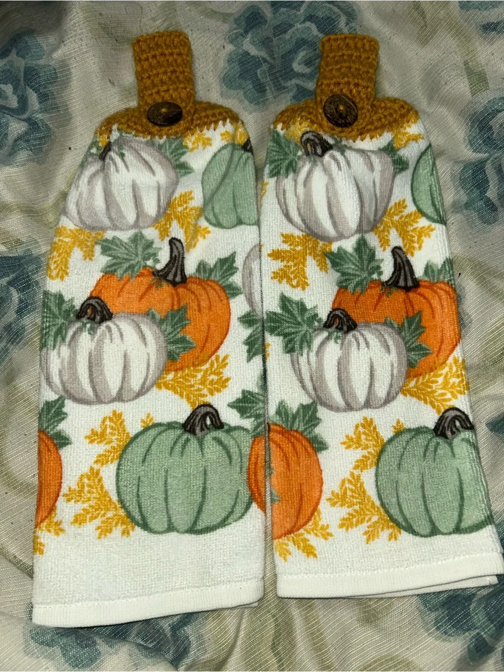 Pumpkin Fall Hanging Kitchen Towel Set